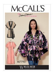 7790 McCalls Loose Lined Open Jacket Lengths, Belt Pattern XS-Med OR lg-xx large choiceNew